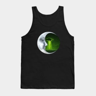 Moon Crescent - Alien Abduction (Green) Tank Top